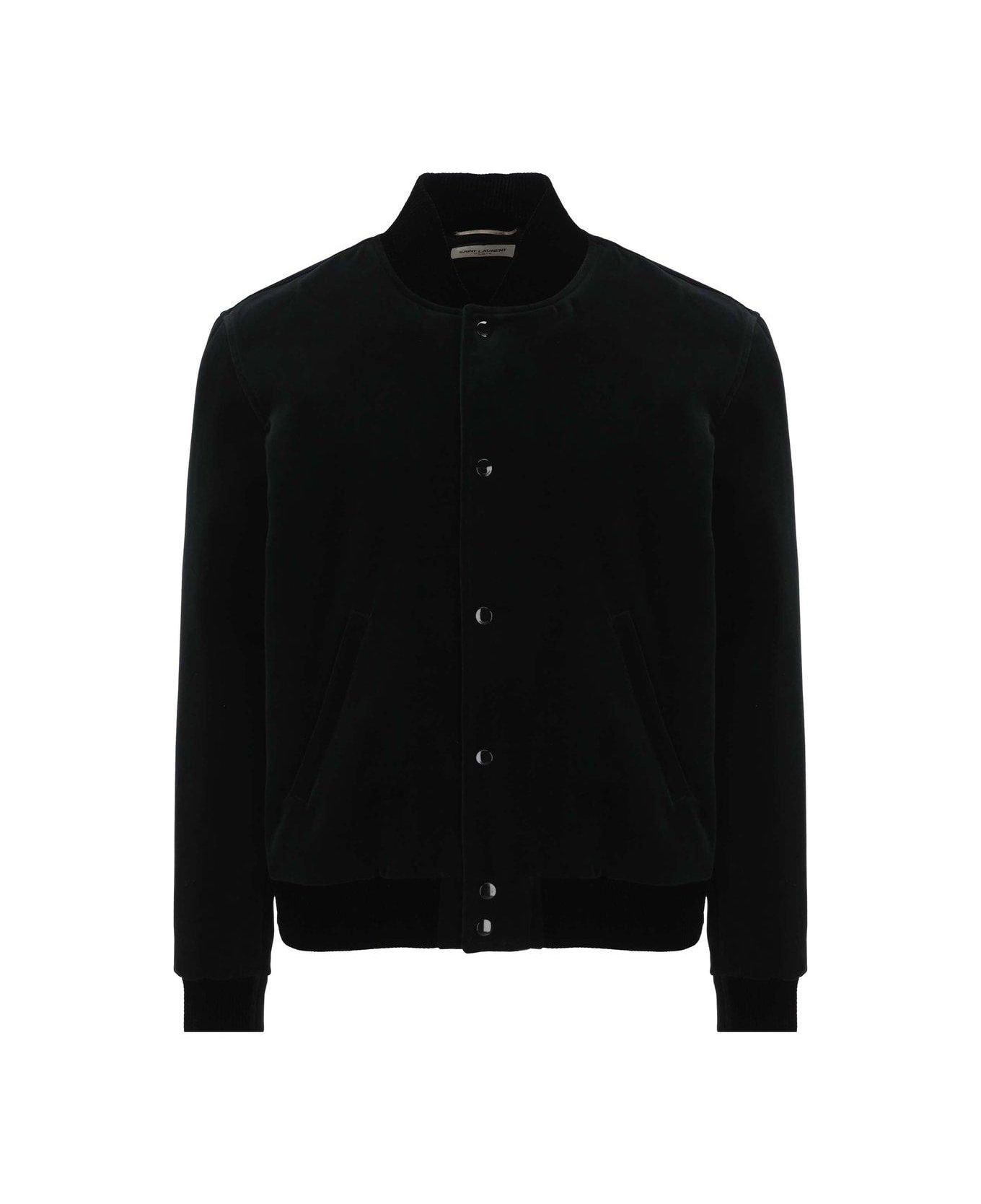 Saint Laurent Buttoned Long-sleeved Jacket - GREEN