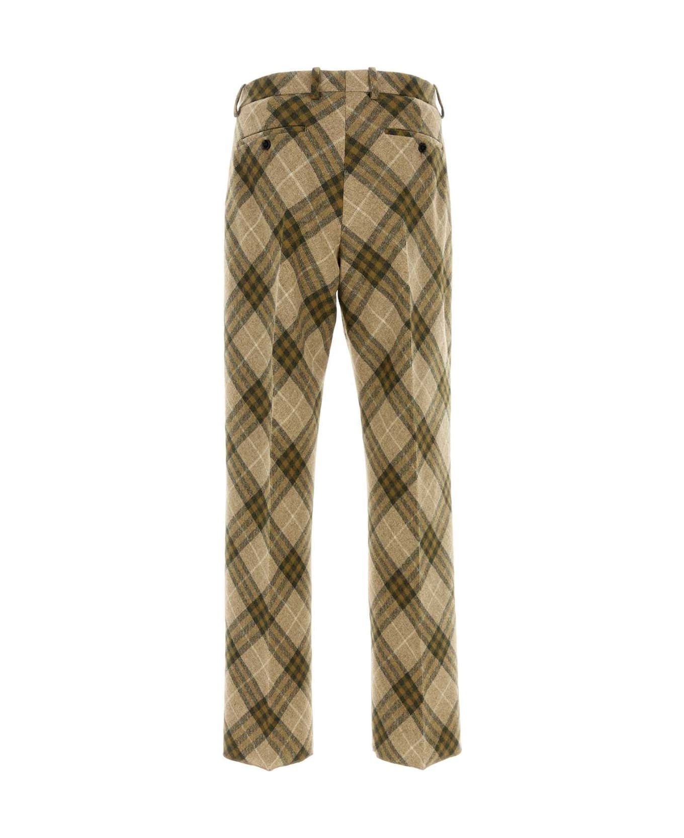 Burberry Embroidered Wool Pant - CAMPIPCHECK