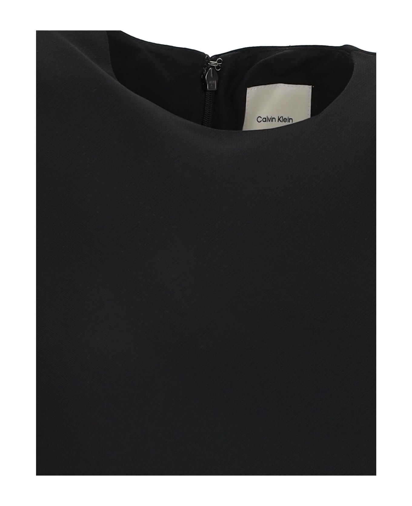 Calvin Klein Flared Midi Dress - Black  