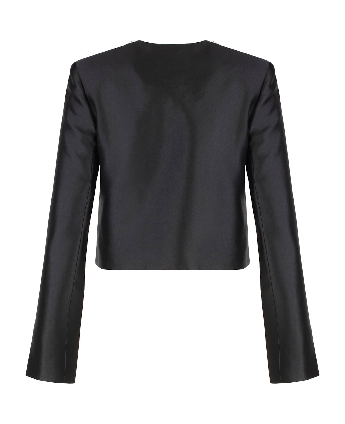 self-portrait Taffeta Jacket - black