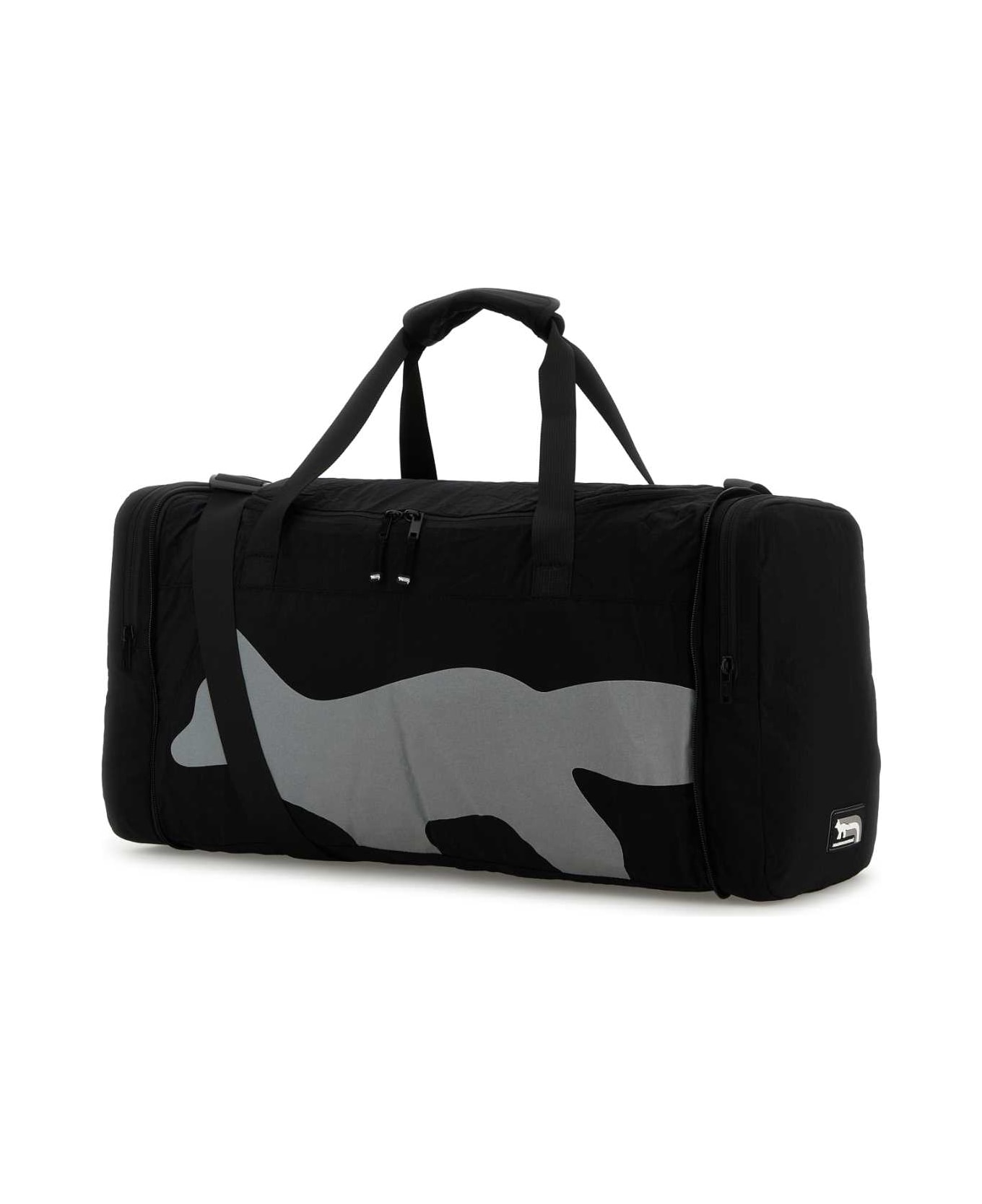 Maison Kitsuné Black Fabric Travel Bag - BLACK
