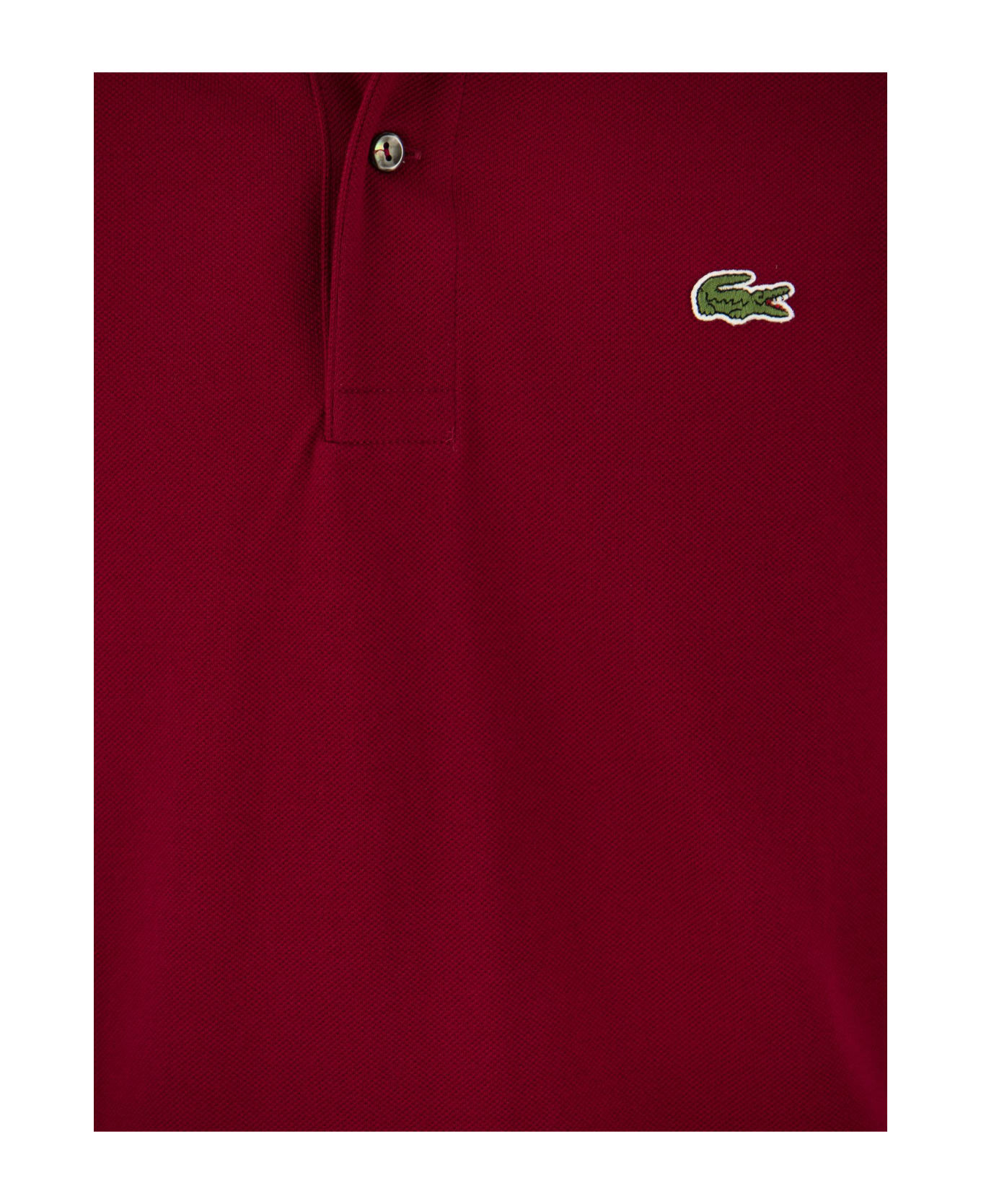 Lacoste Classic Fit Cotton Pique Polo Shirt - Bordeaux