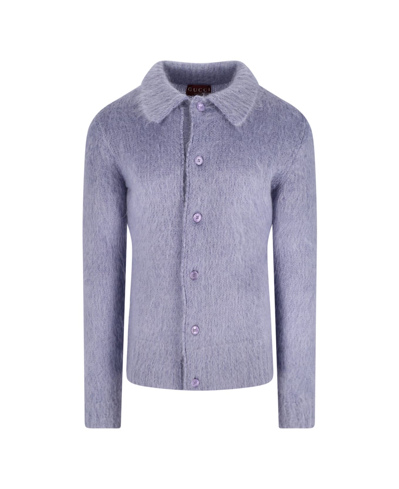 Gucci Mohair Blend Cardigan - Purple