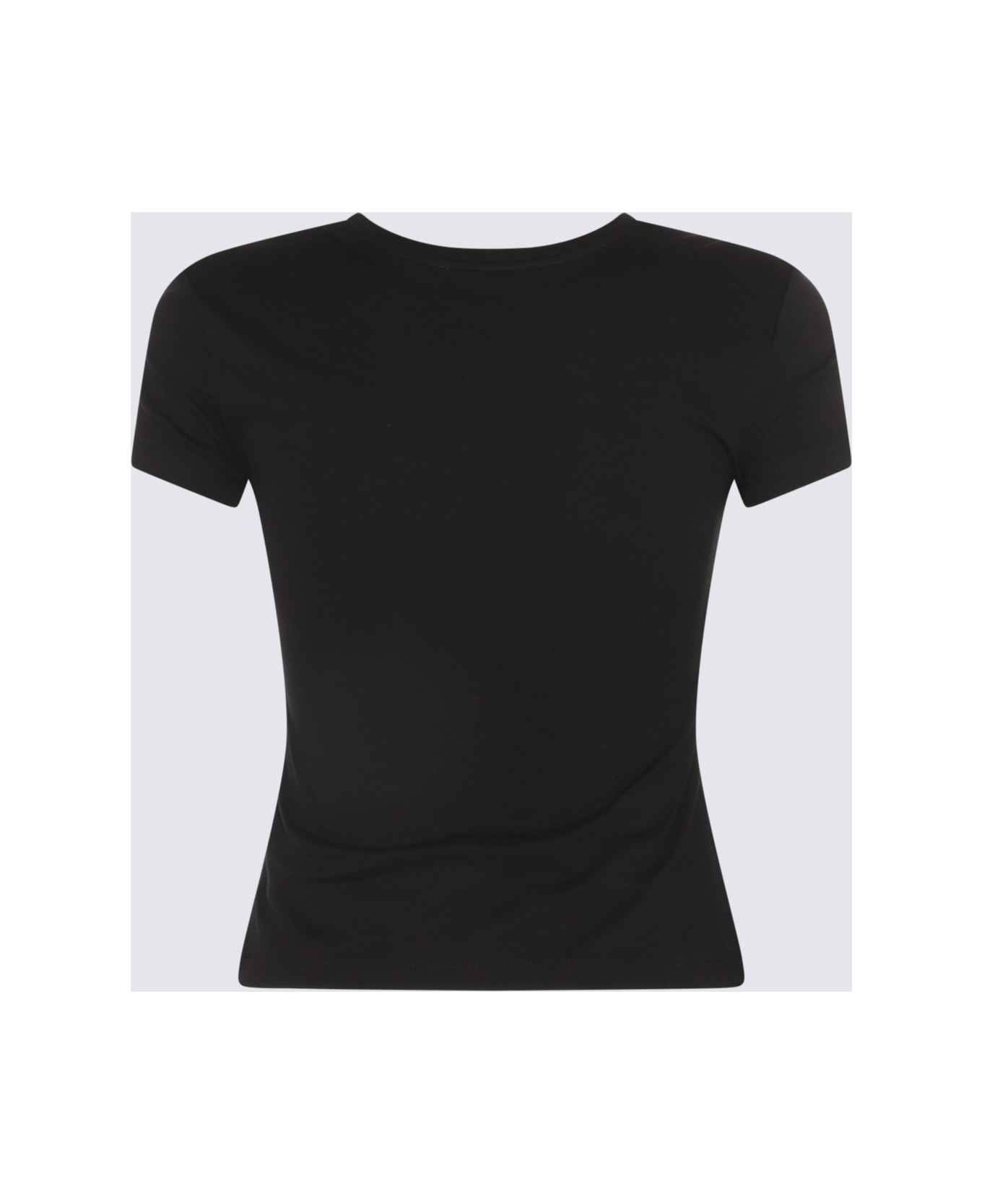 Blumarine Black Cotton T-shirt - Black Tシャツ