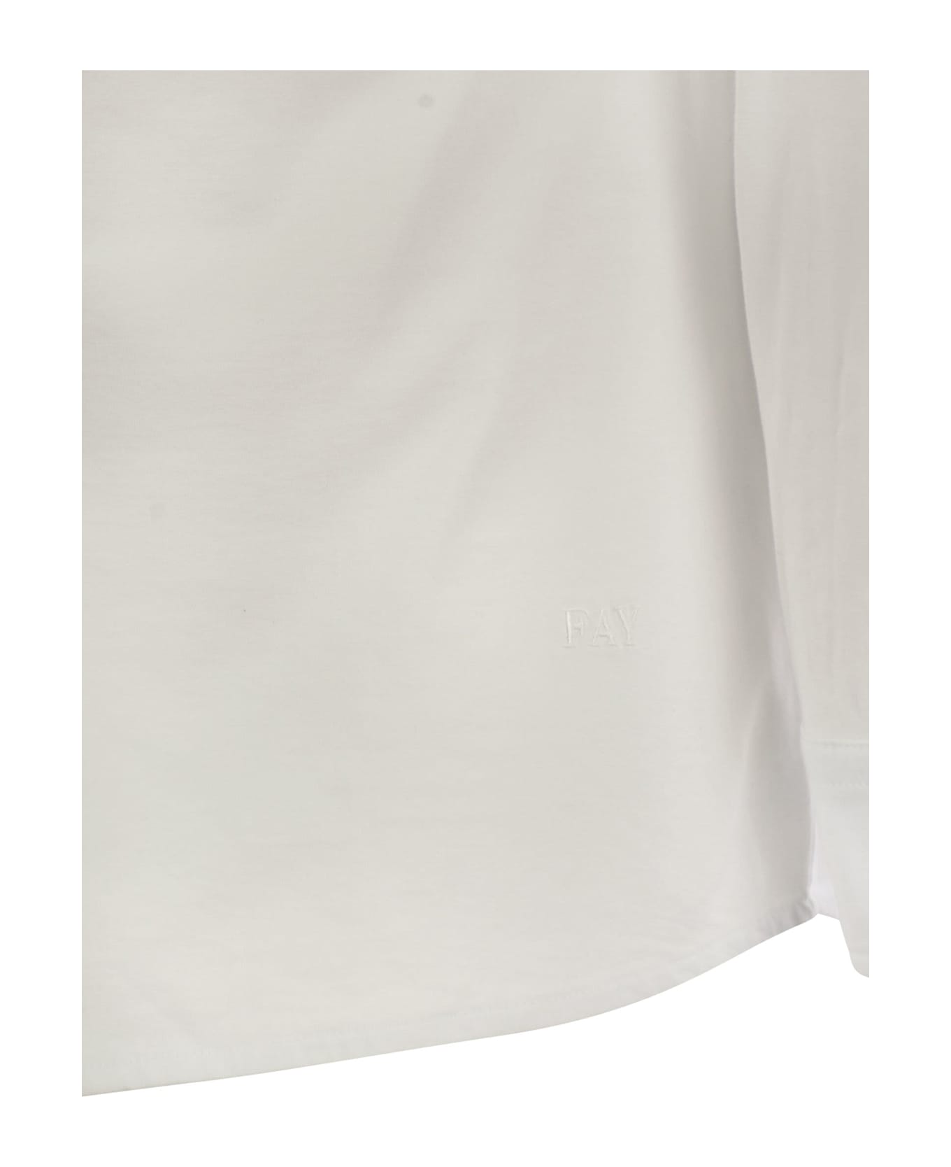 Fay Cotton Jersey Shirt - White