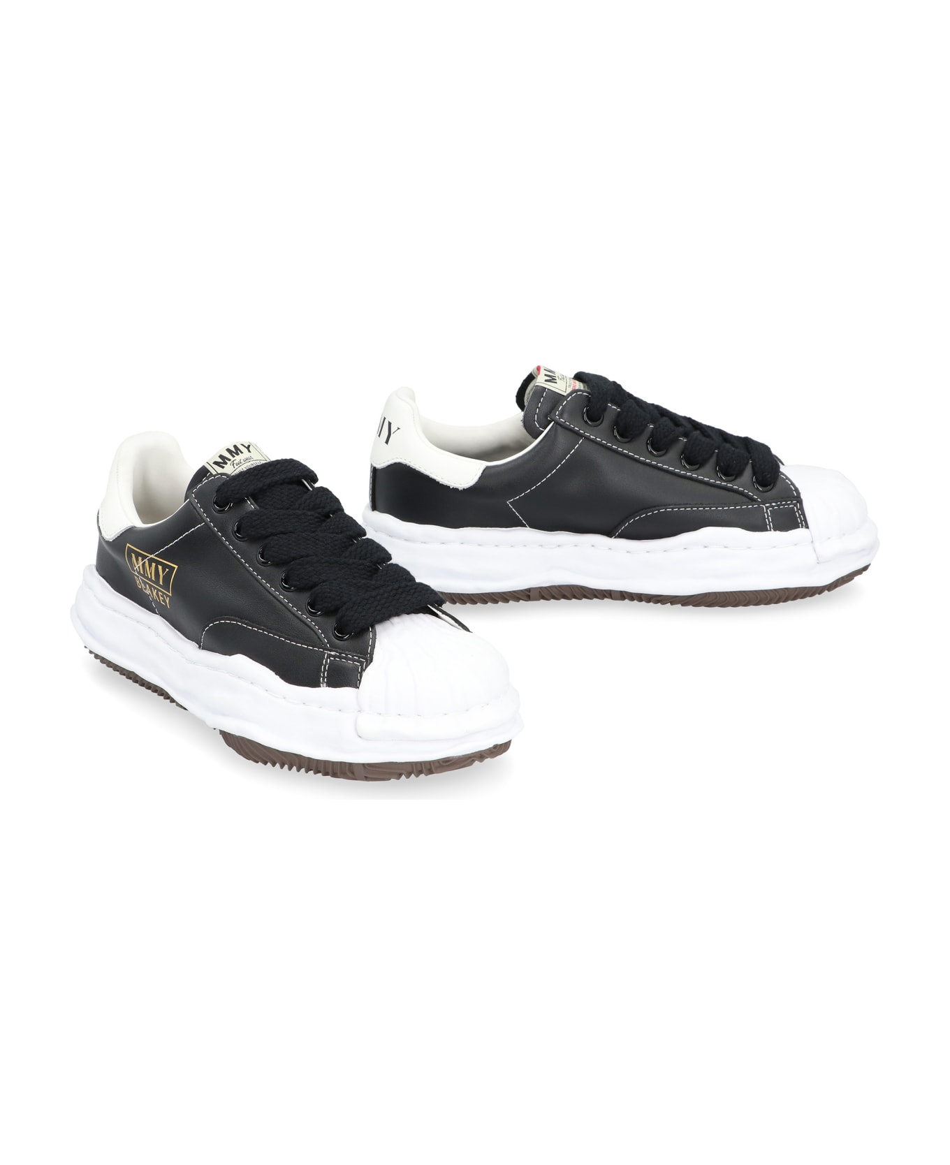 Mihara Yasuhiro Blakey Leather Low-top Sneakers - black