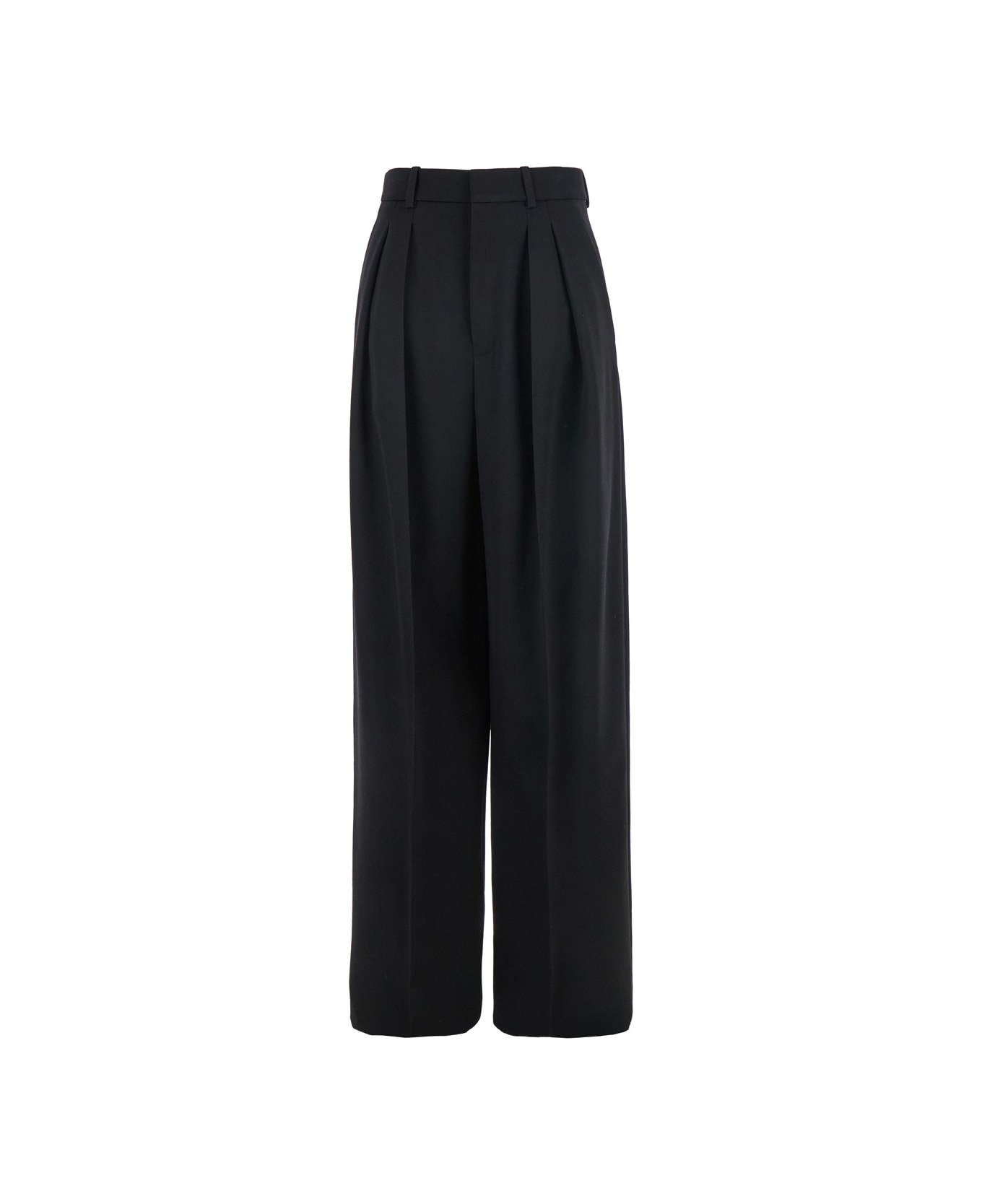 Saint Laurent Black Wool Pant - NOIR