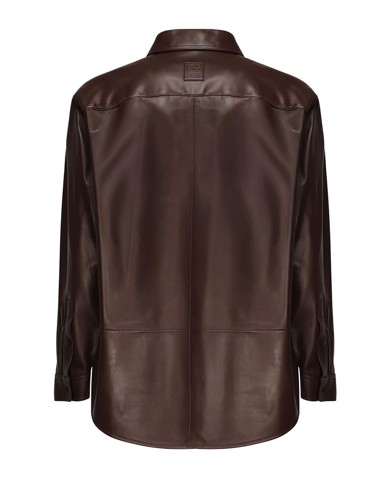 Loewe Lambskin Nappa Shirt - Chocolate brown