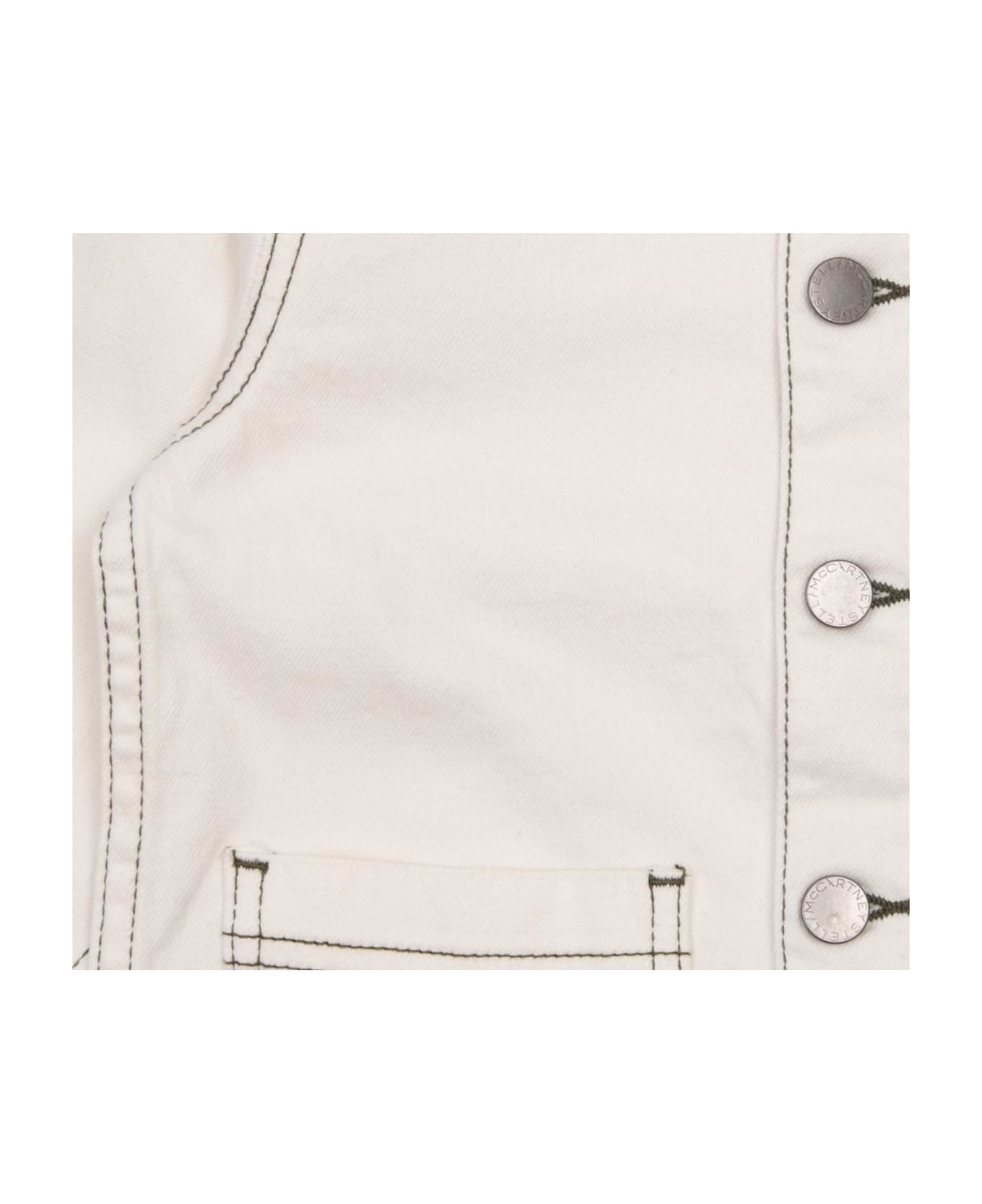 Stella McCartney Kids Jacket In Organic Cotton - Avorio