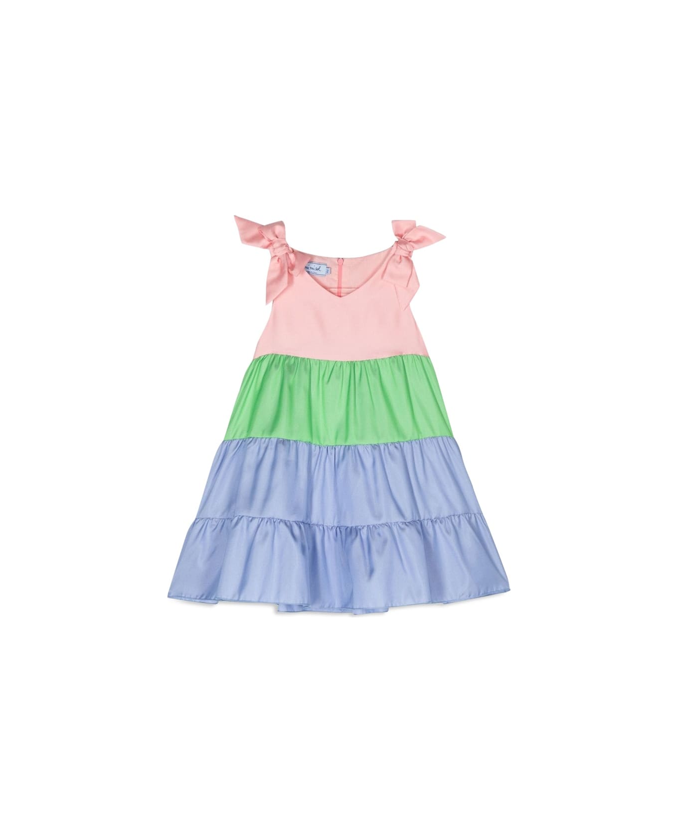 MiMiSol Multicolor Satin Dress - MULTICOLOUR