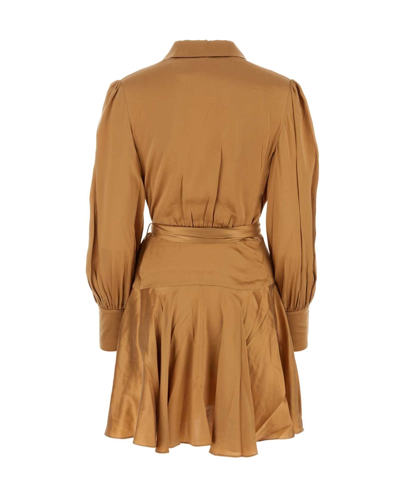 Zimmermann Bronze Silk Dress - Sand ワンピース＆ドレス