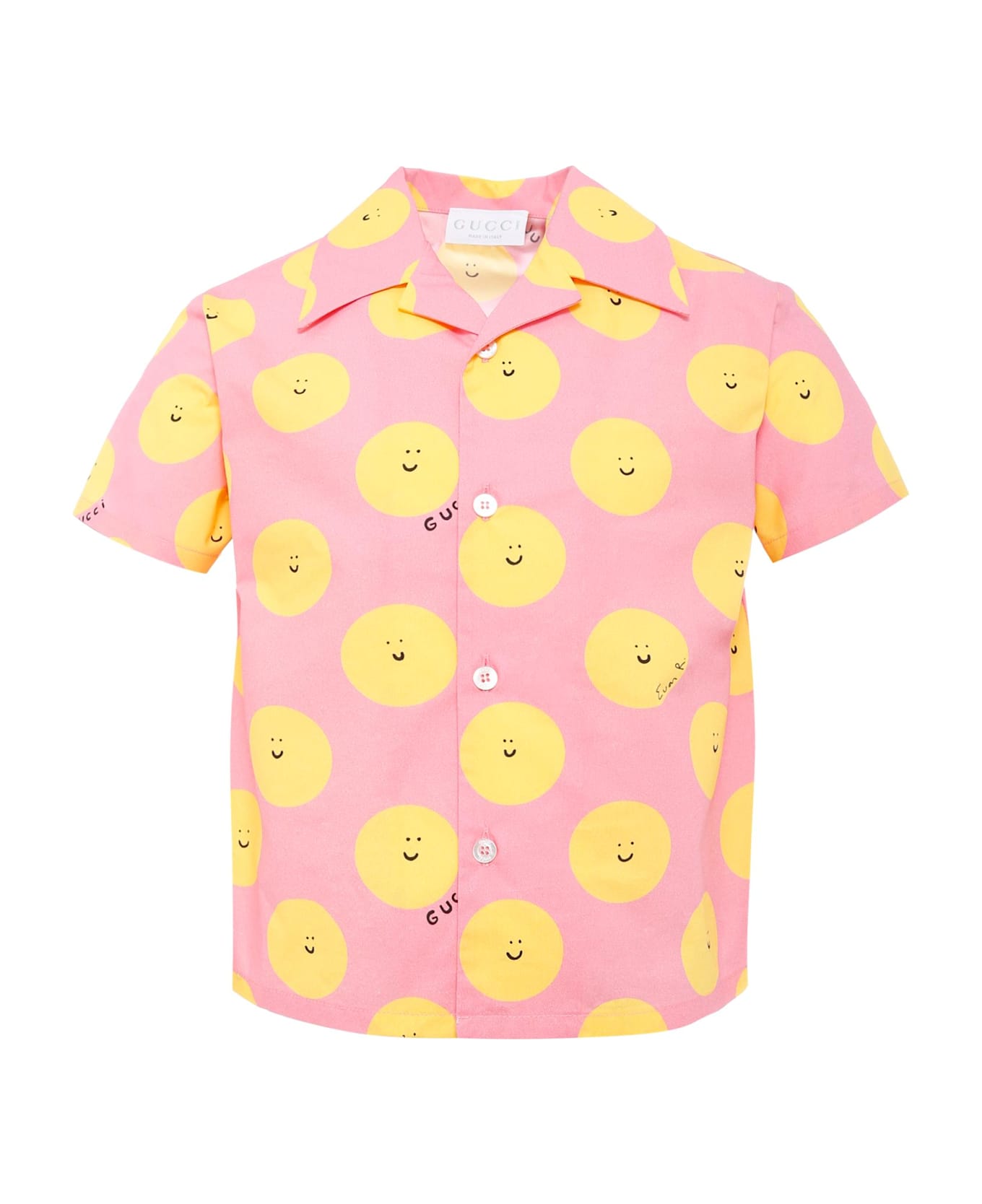 Gucci Pink Shirt For Girl With Sun - Pink