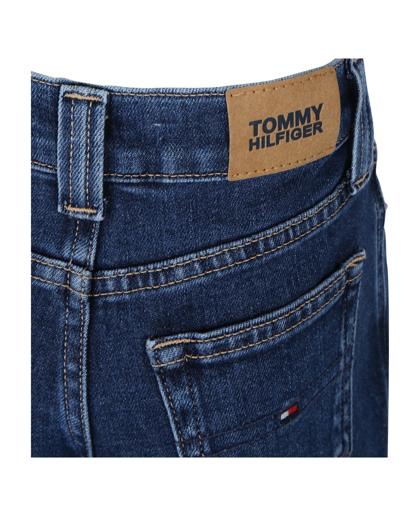 Tommy Hilfiger Denim Jeans For Girl With Logo - Denim