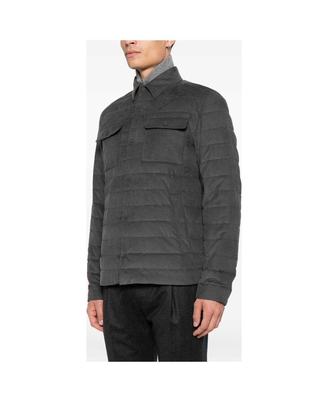 Herno Quilted Down Jacket - Grey