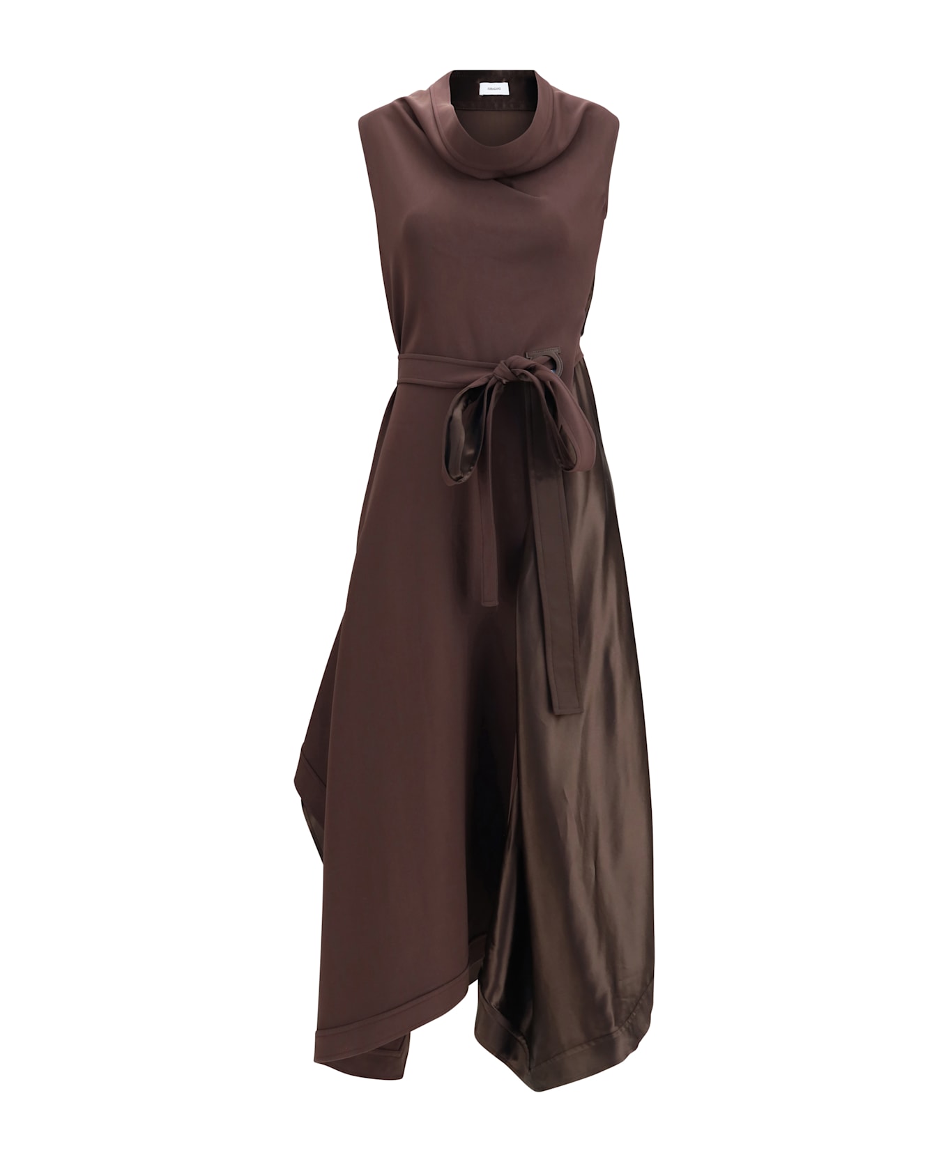 Ferragamo Asymmetric Dress Crafted From Stretch Viscose Cady