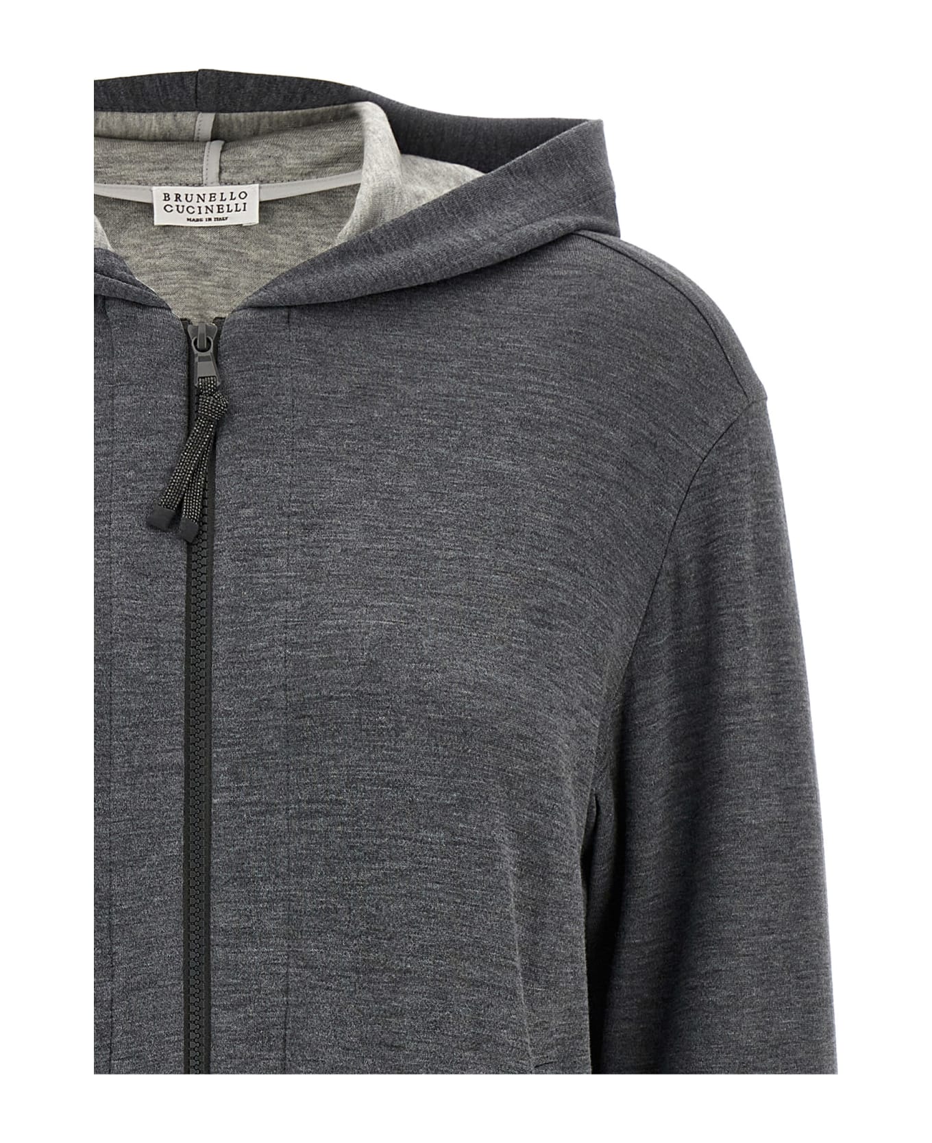 Brunello Cucinelli 
monile
 Hoodie - Gray