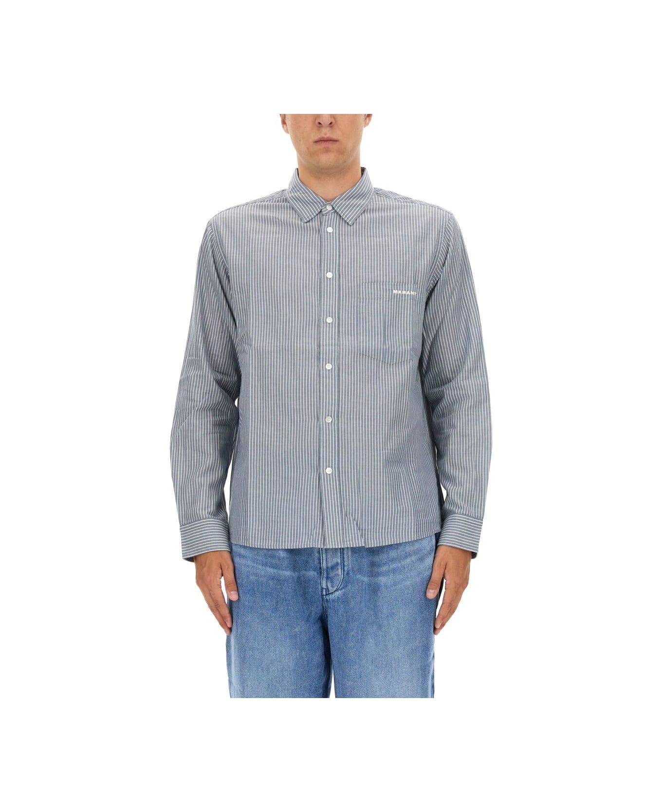 Isabel Marant Striped Button-up Shirt - BLUE シャツ