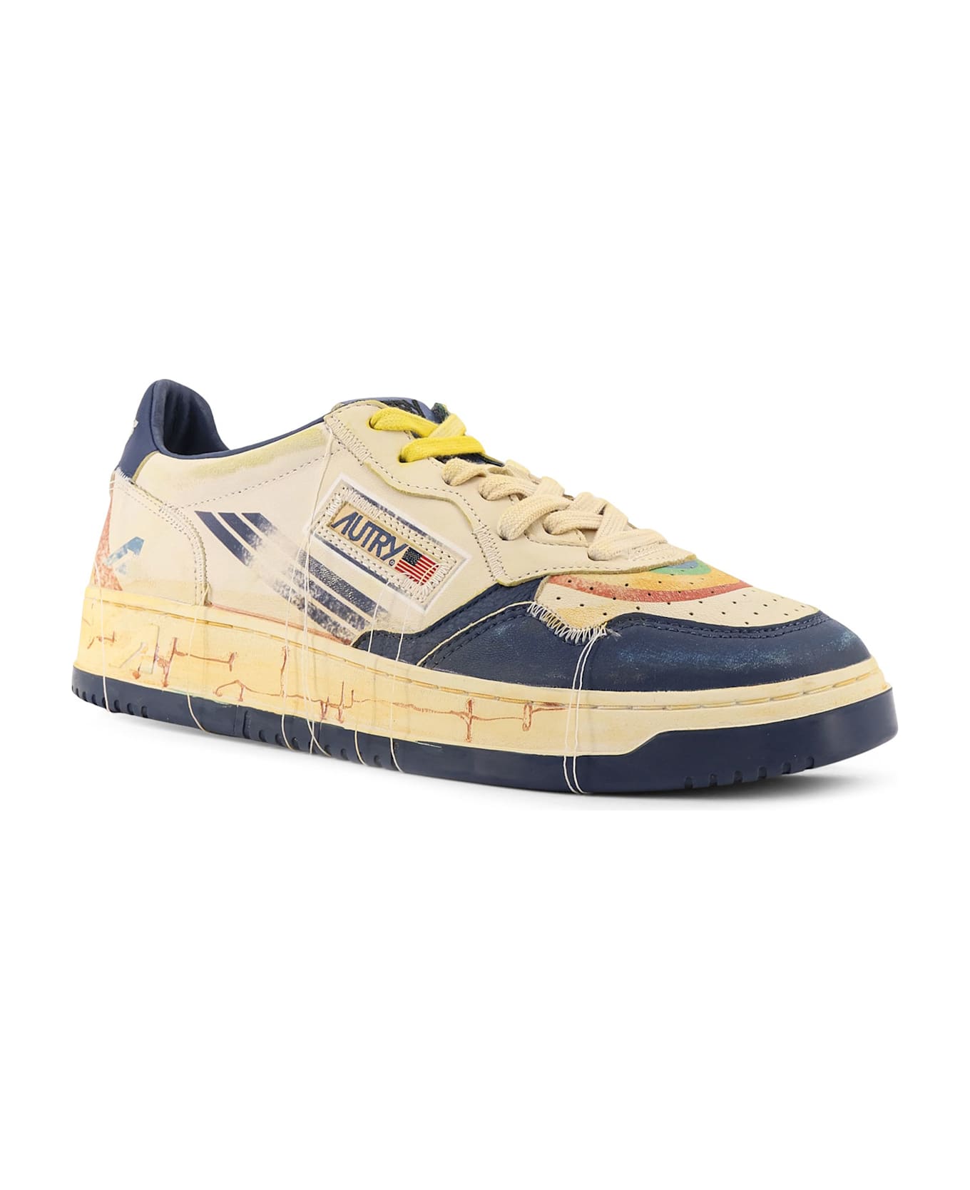 Autry Super Vintage Leather Low-top Sneakers - White