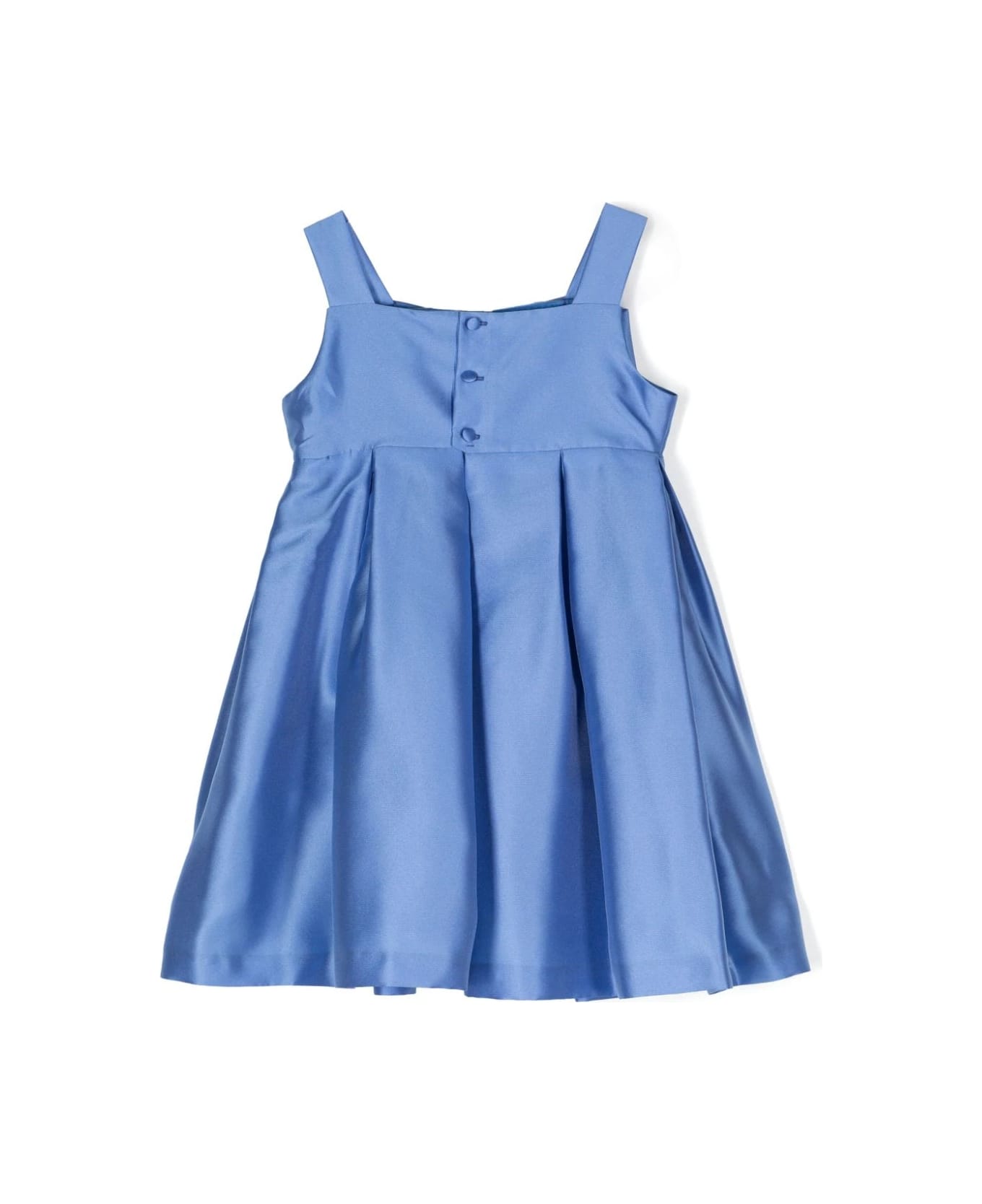 Amaya Arzuaga Dress With Pleats - Light blue
