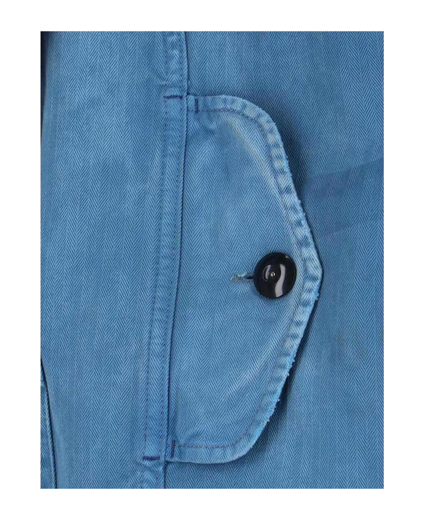Maison Margiela Denim Trench Coat - Blue