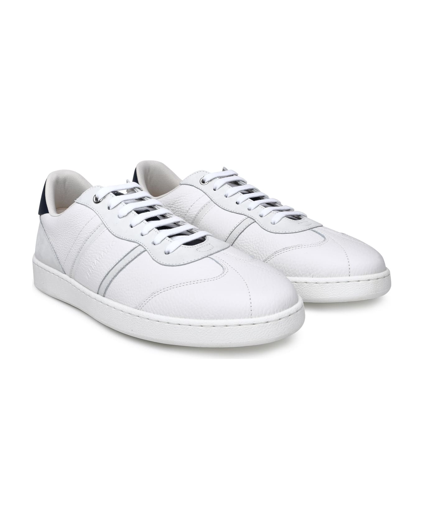 Ferragamo White Leather Sneakers