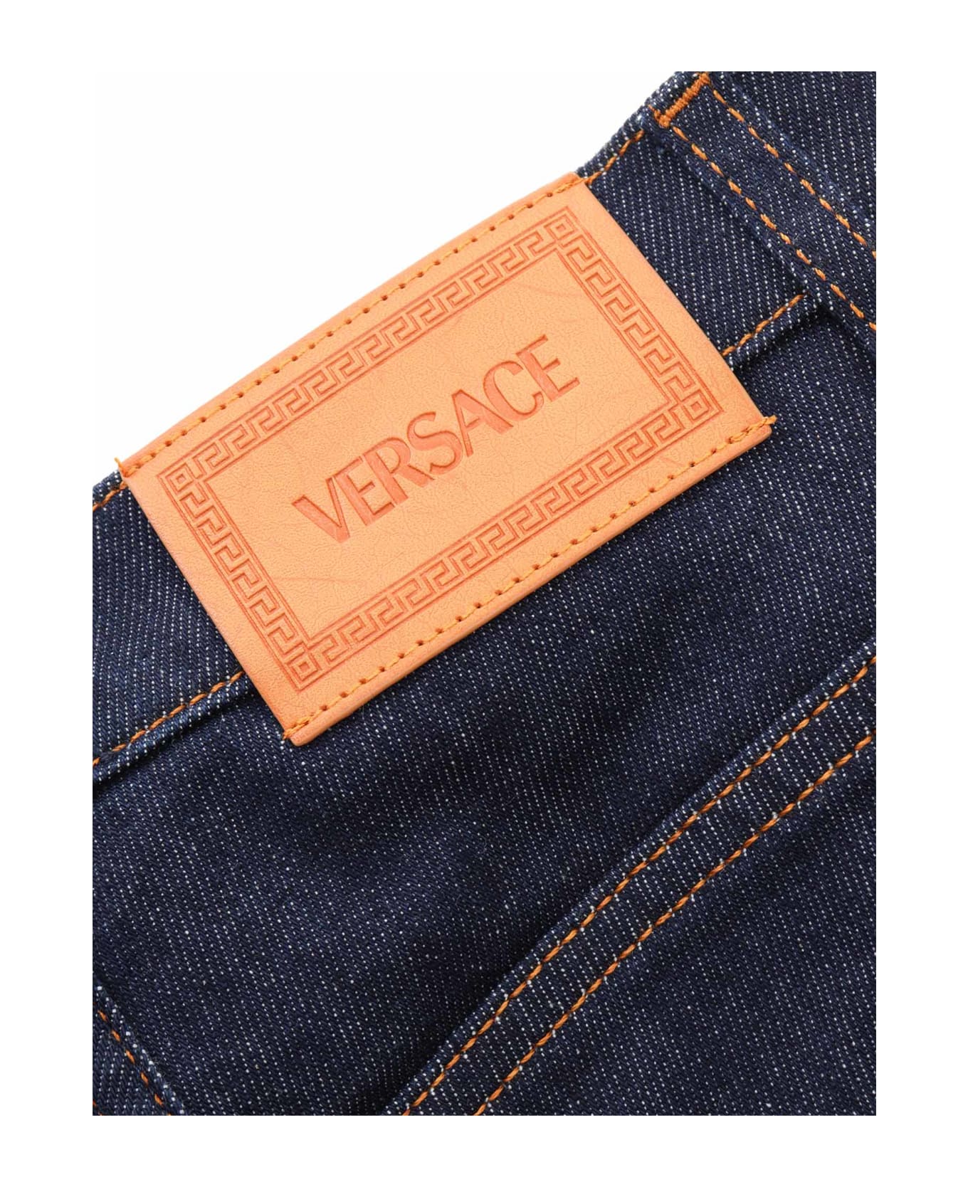 Versace Blue Straight Leg Jeans - BLUE ボトムス