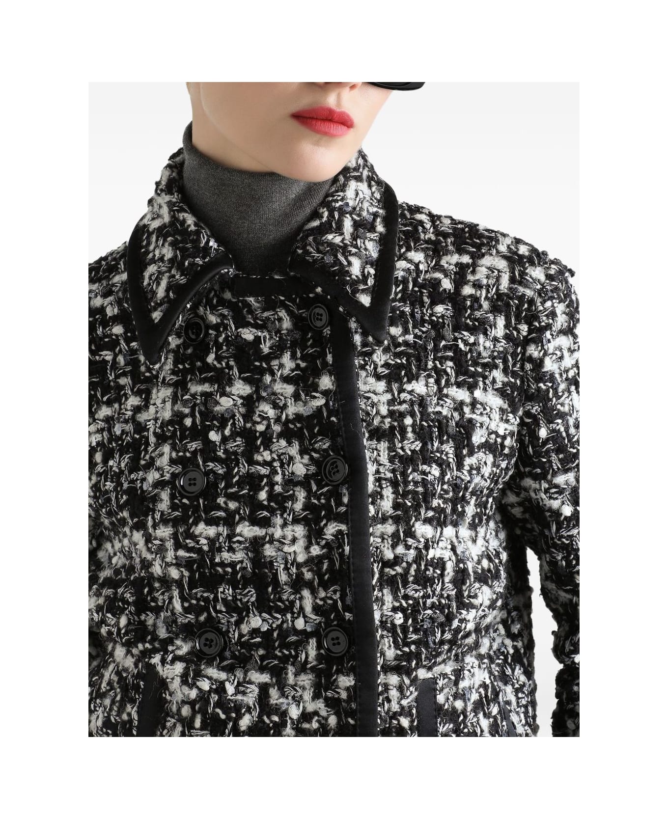 Dolce 
Gabbana Wool Blend Tweed Jacket - Grey