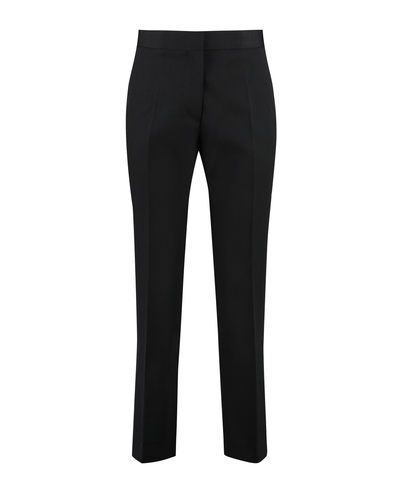 Jil Sander Wool Cropped Trousers - black