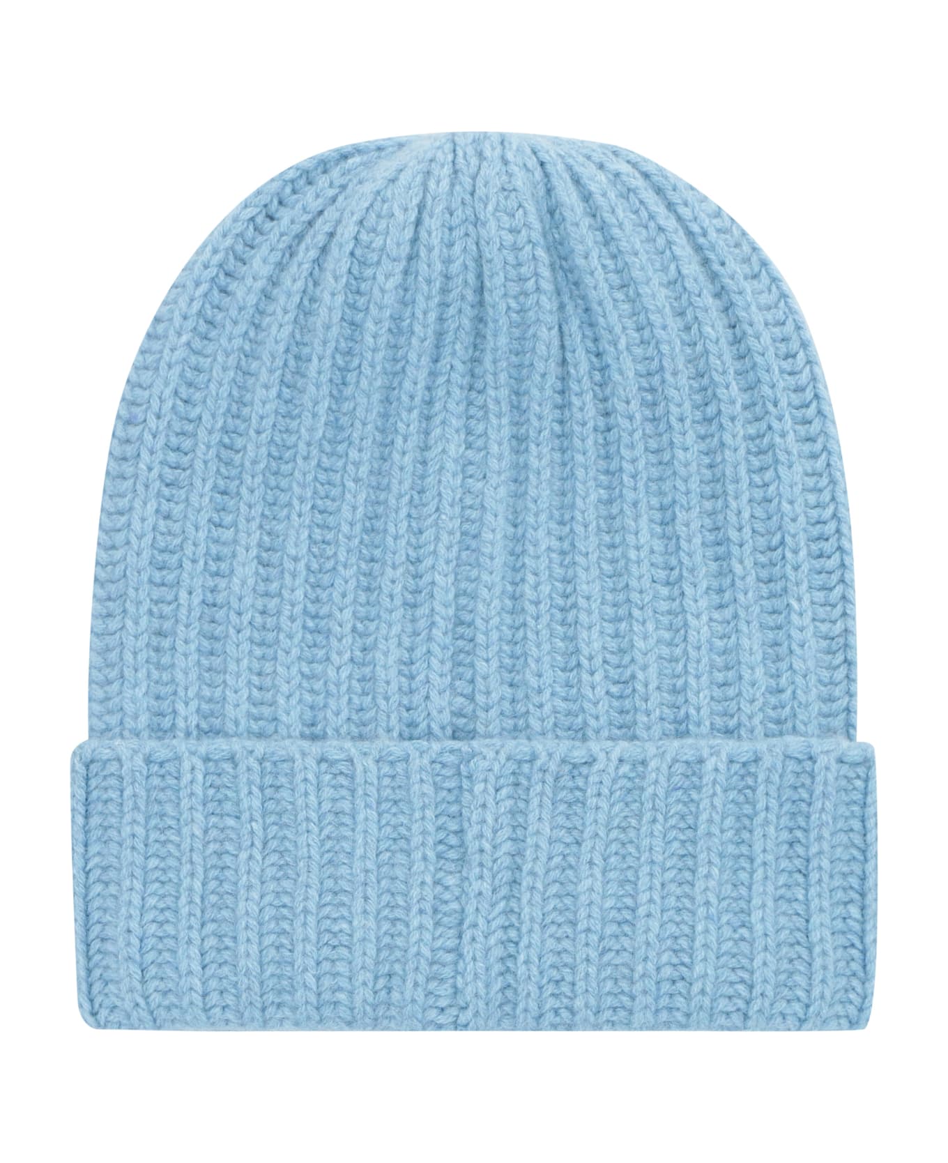 Malo Ribbed Knit Beanie - Light Blue