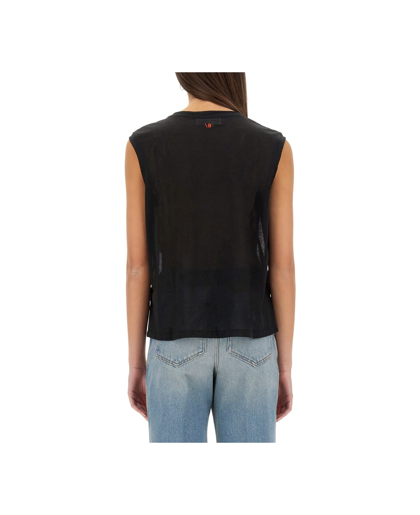 Victoria Beckham Cotton Tops. - BLACK