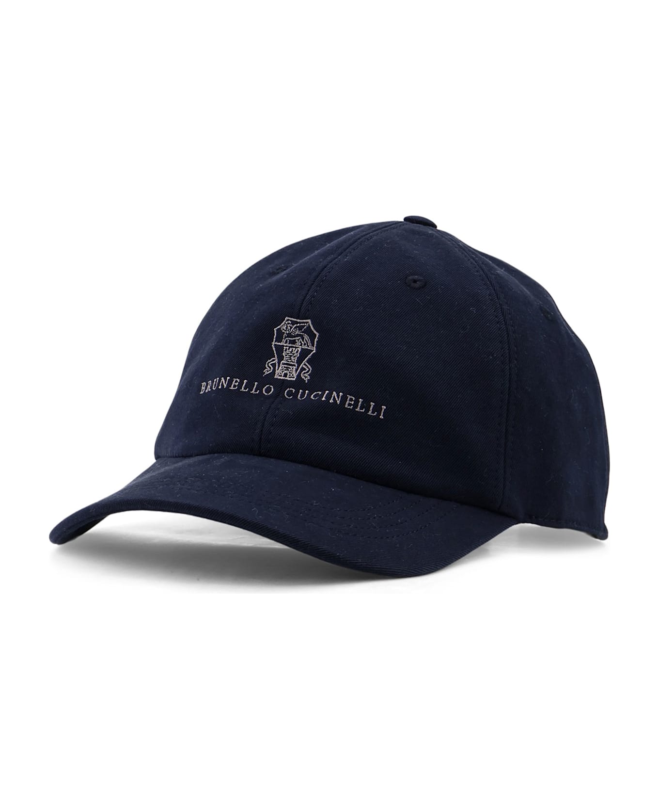 Brunello Cucinelli Cotton Baseball Hat - NAVY GRIGIO MEDIO