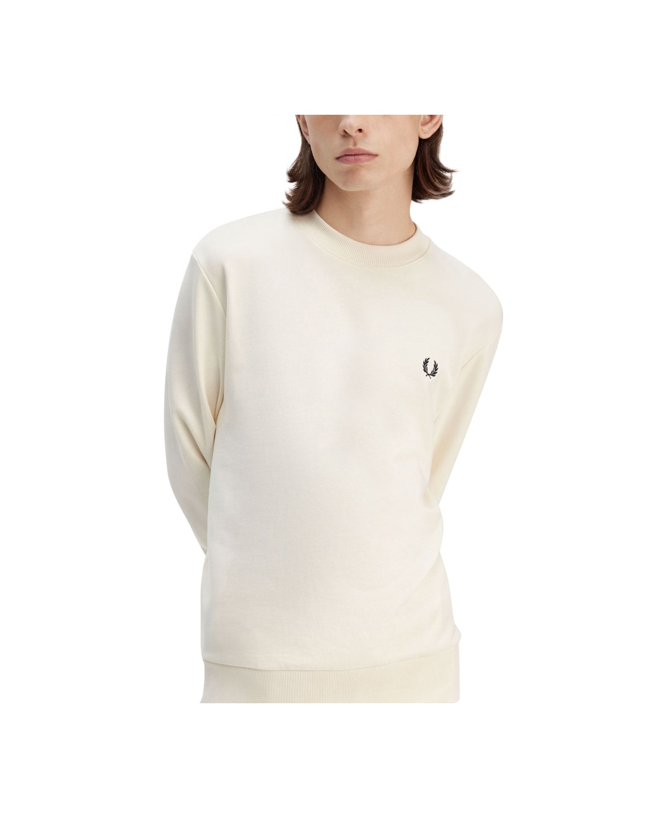 Fred Perry Sweatshirt With Logo - IVORY