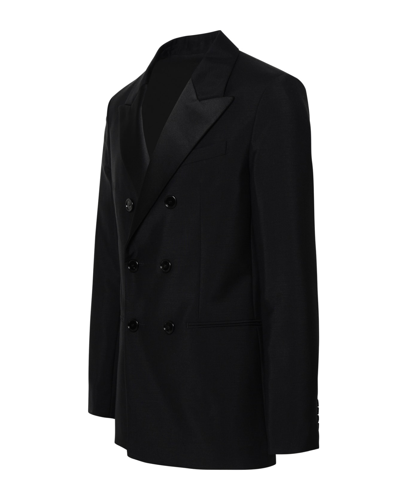 Ami Alexandre Mattiussi Black Mohair Wool Blend Blazer - Black コート