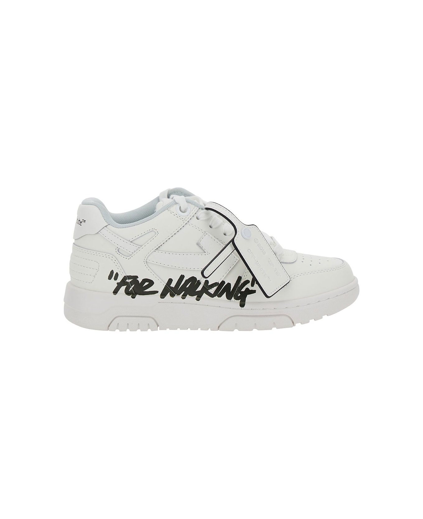 Off-White 'out Of Office For Walking' White Low Top Sneakers In Leather Woman - White