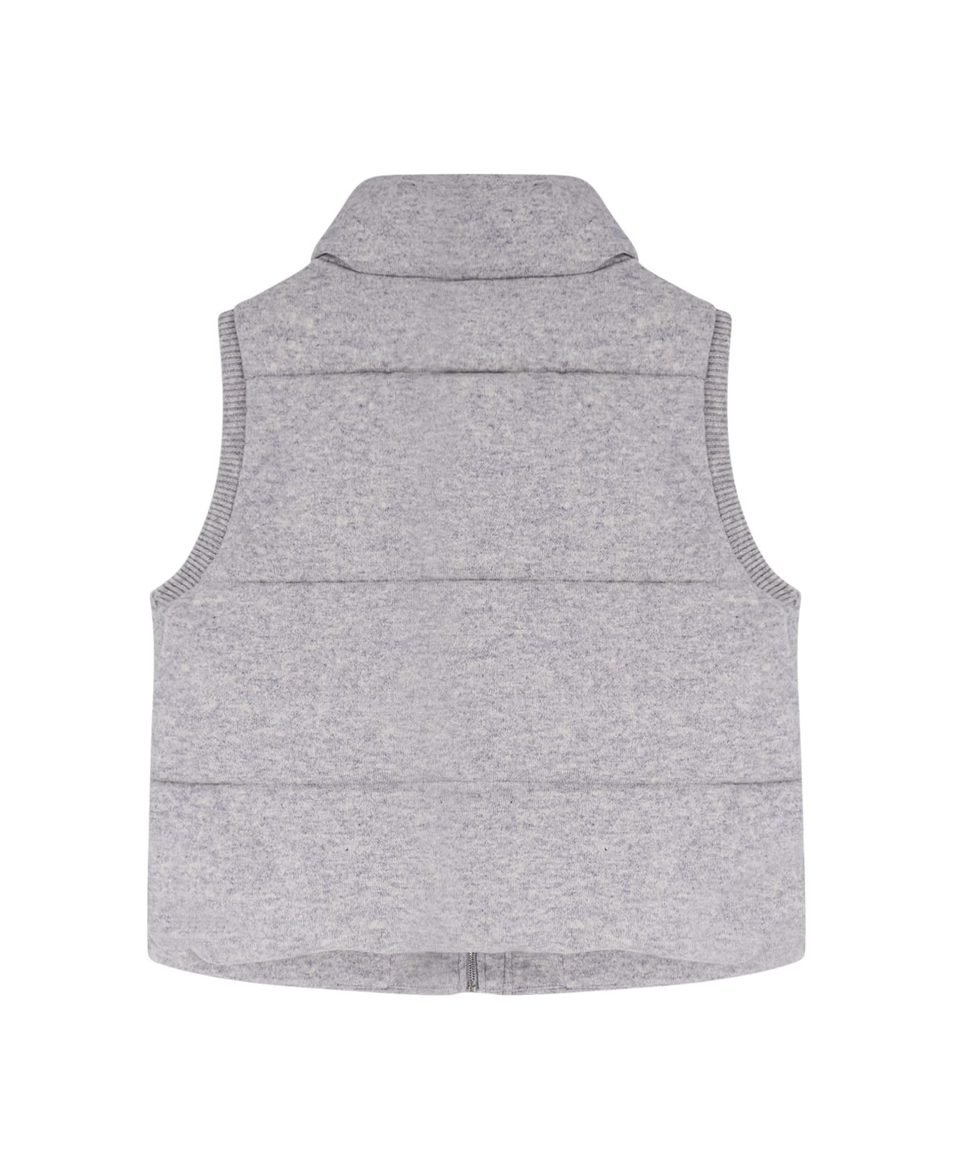 Hugo Boss Focrina Virgin Wool And Cashmere Sleeveless Jacket - GREY
