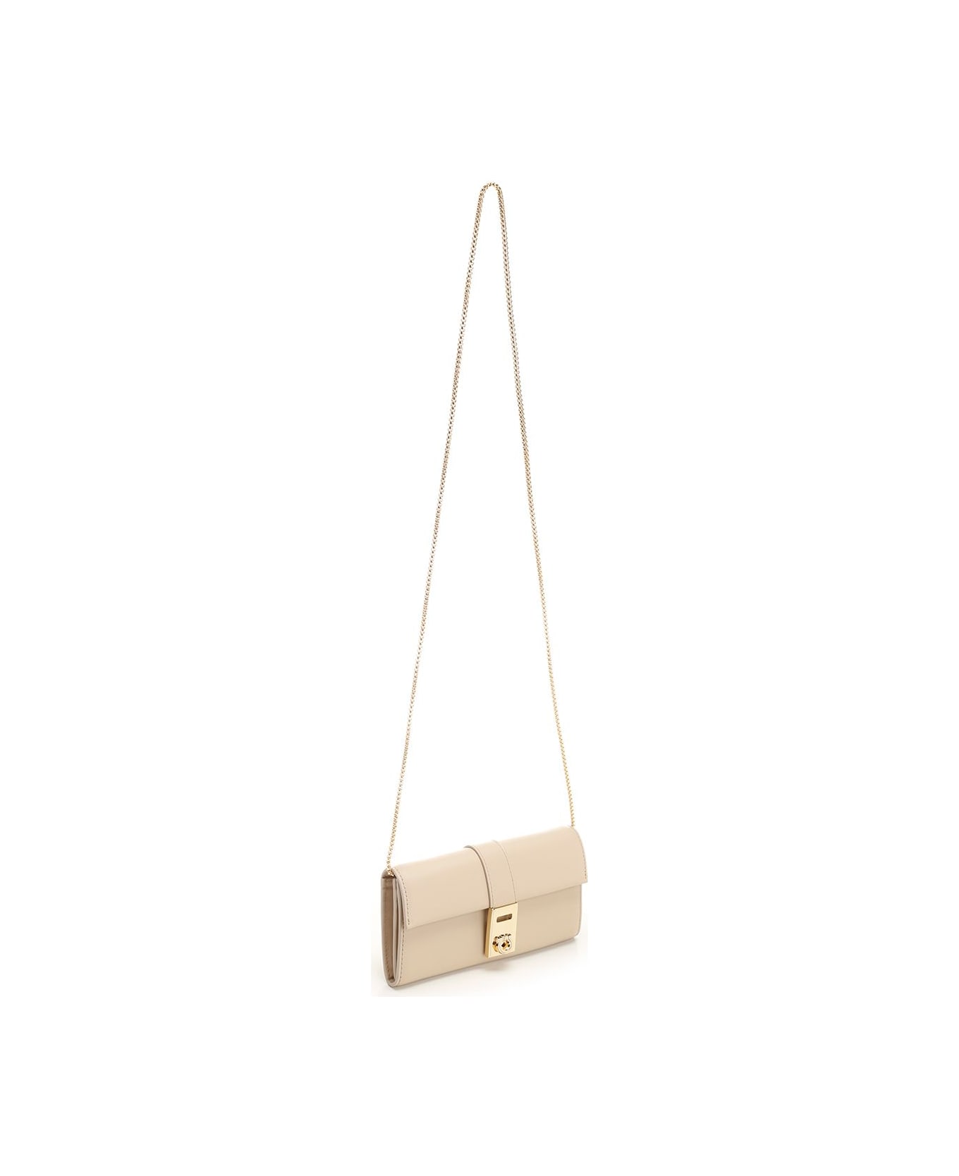 Ferragamo 
hug
 Wallet On Chain - Beige