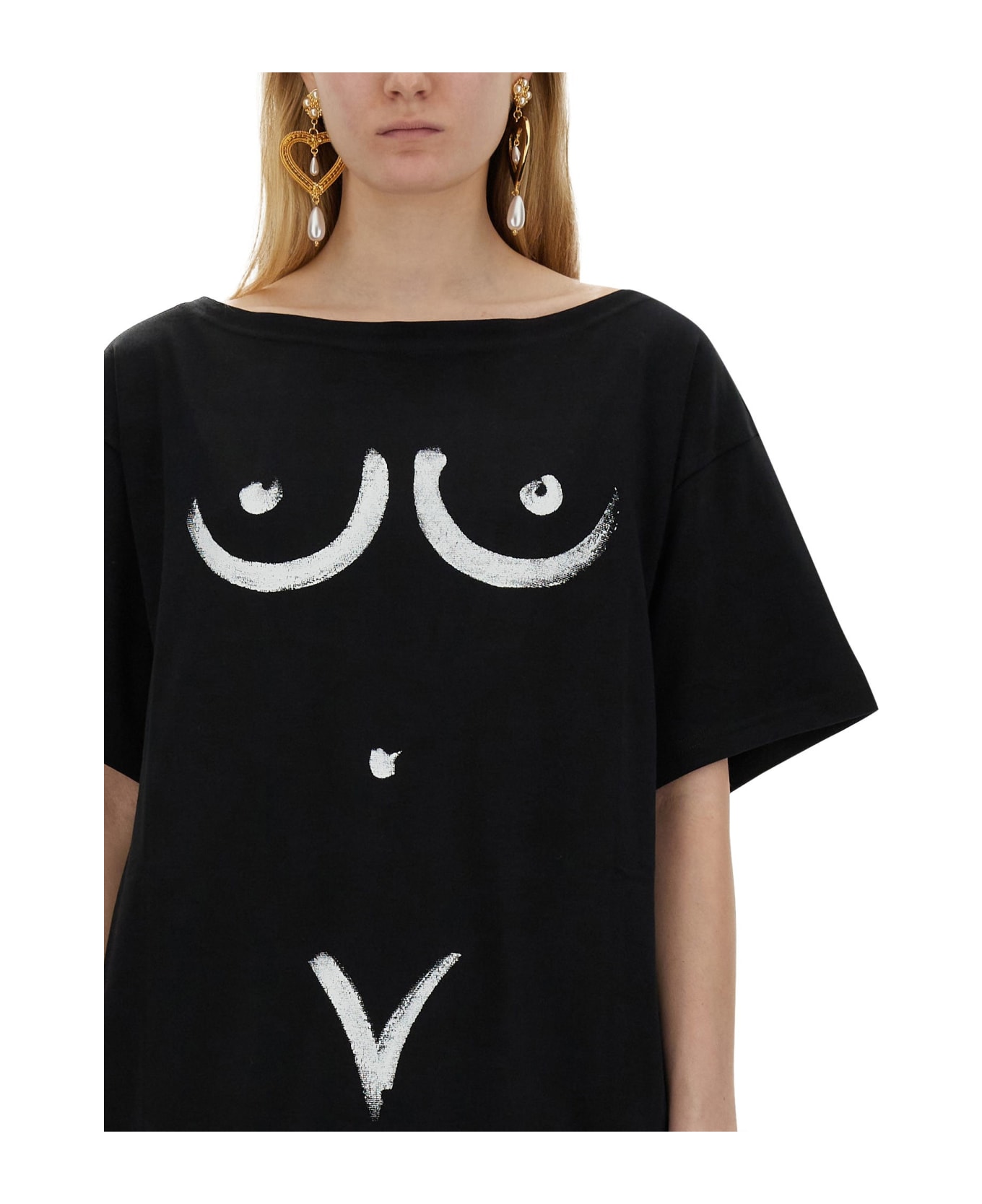 Moschino Interlock Body Print T-shirt - Black