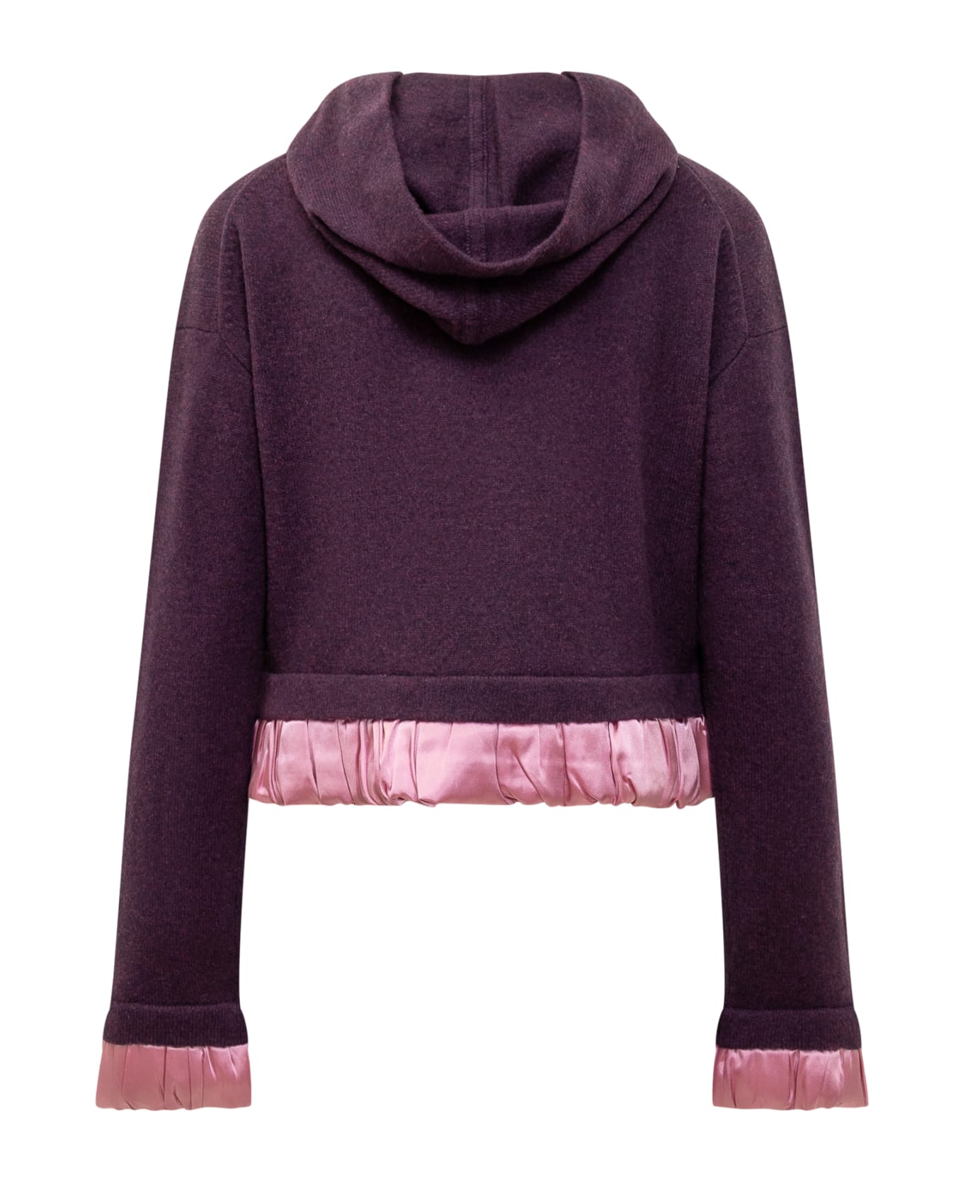 J.W. Anderson Jwanchor Satin Trimmed Sweatshirt - PLUM