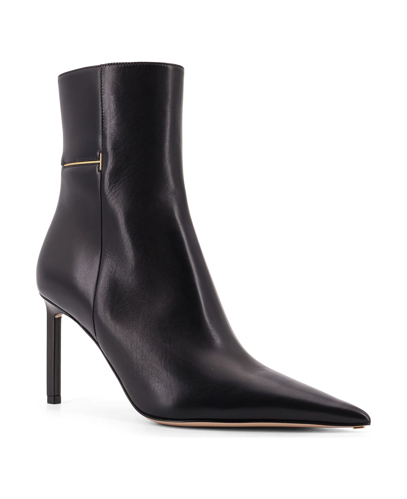 Tom Ford Leather Ankle Boots - Black