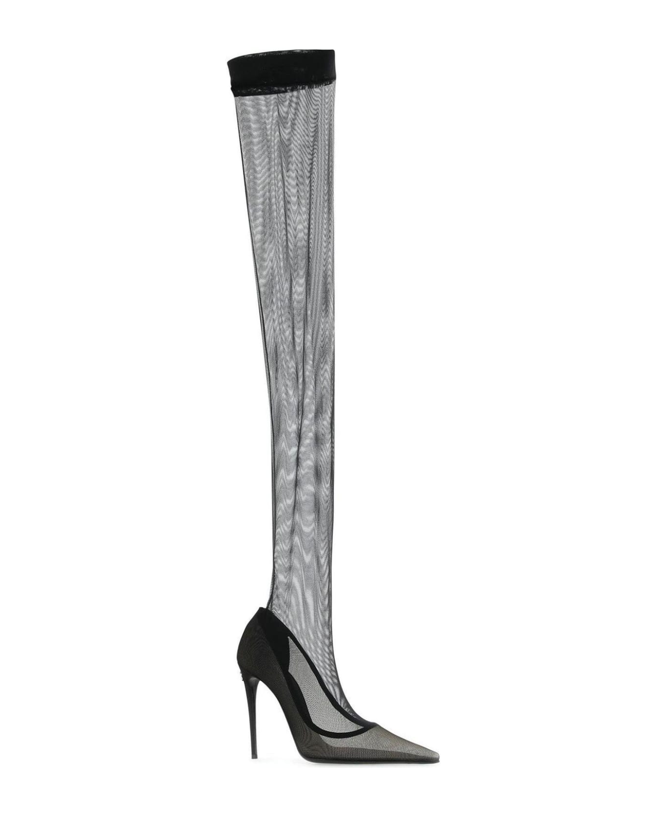 Dolce & Gabbana Kim Pointed Toe Boots - BLACK ブーツ