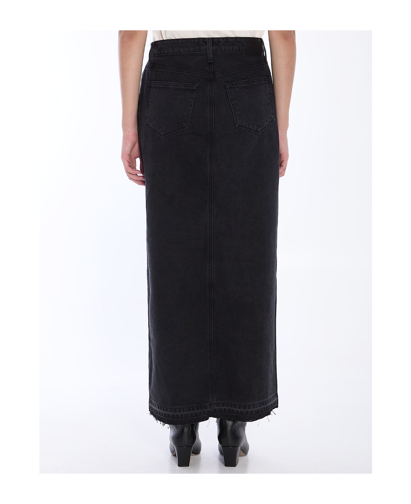 Paige Angela Maxi Skirt - BLACK