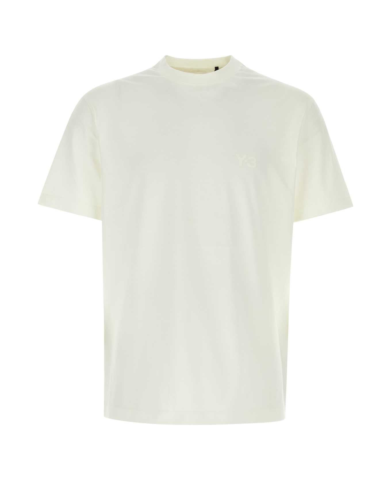 Y-3 Ivory Cotton T-shirt - OWHITE