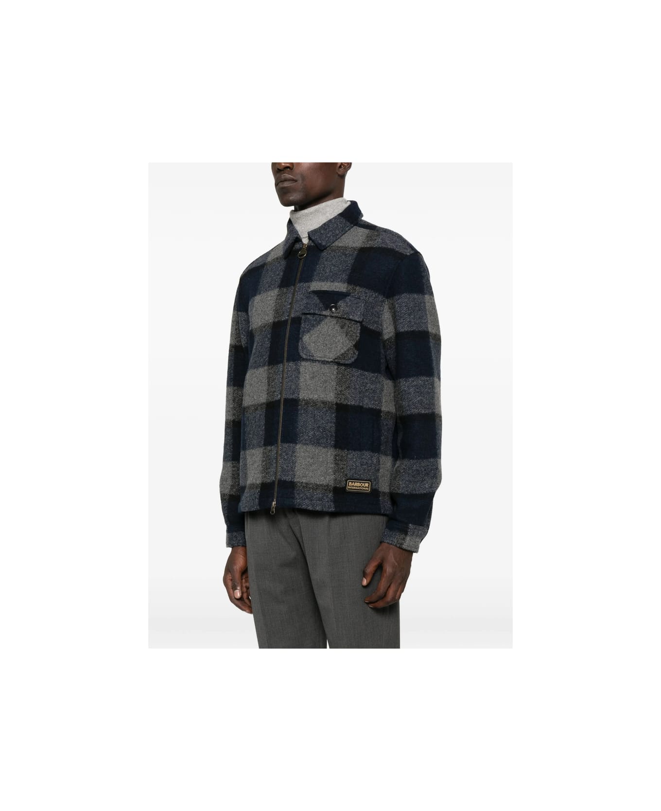 Barbour Jacket - BLUE/GREY