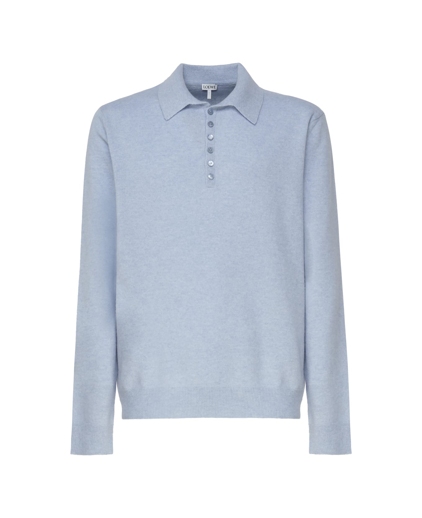 Loewe Polo Sweater In Soft Cashmere - Light blue ポロシャツ