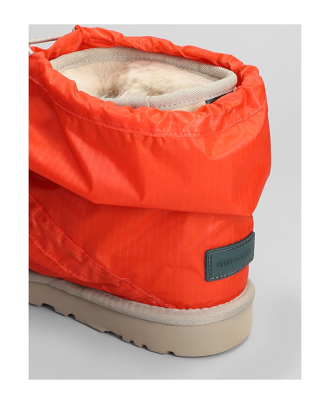 UGG Classic Mini Low Heels Boots In Red Nylon - red