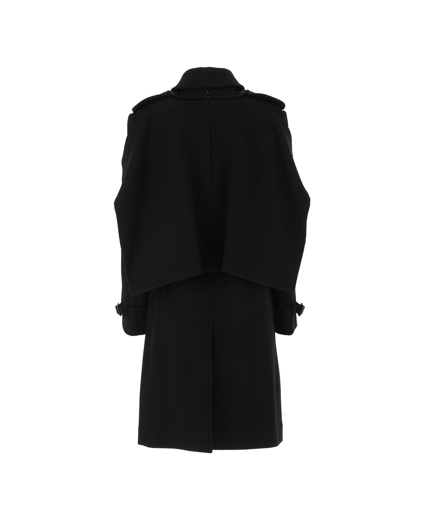 Burberry Belted-waist Trench Coat - BLACK