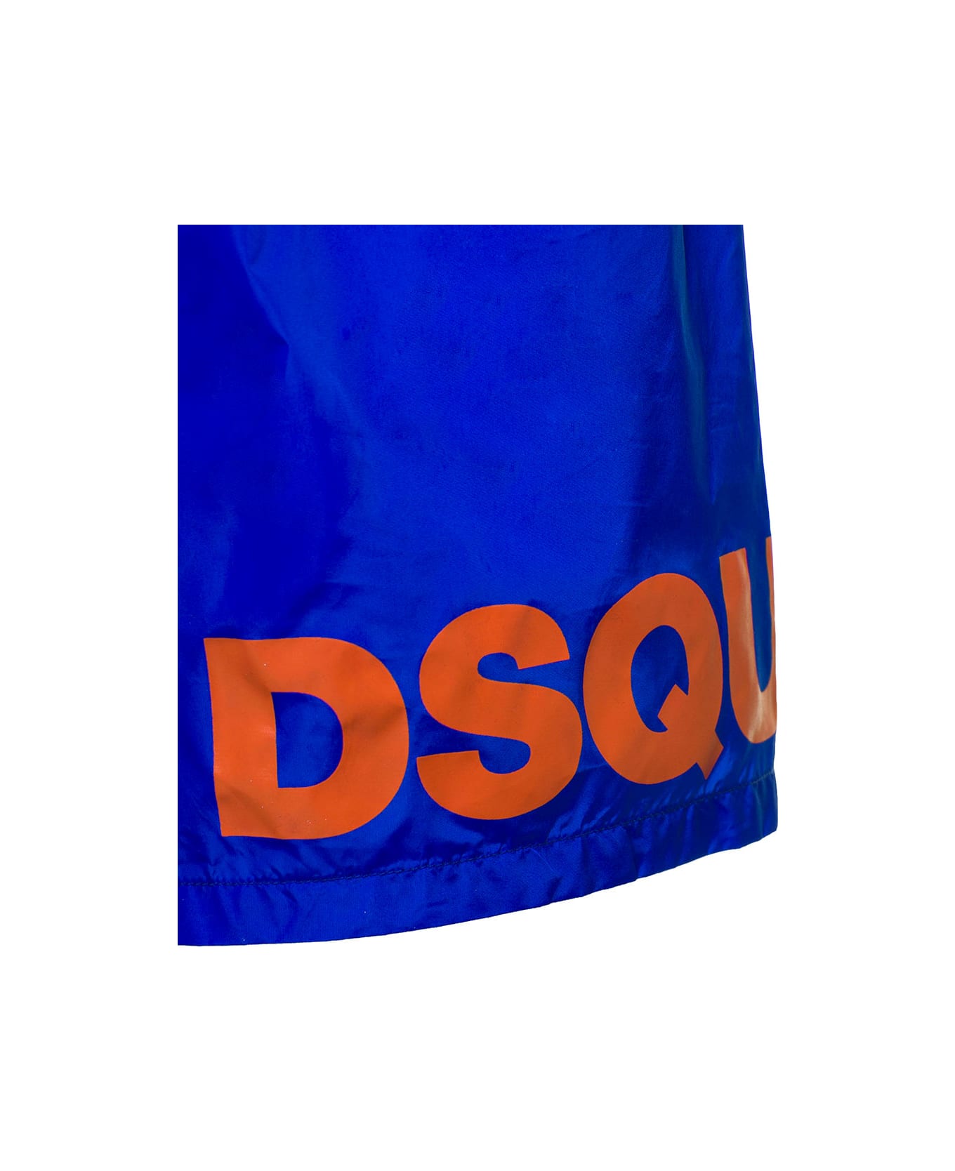 Dsquared2 Blue Swim Trunks With Logo Print In Polyammide Man - Blu 水着