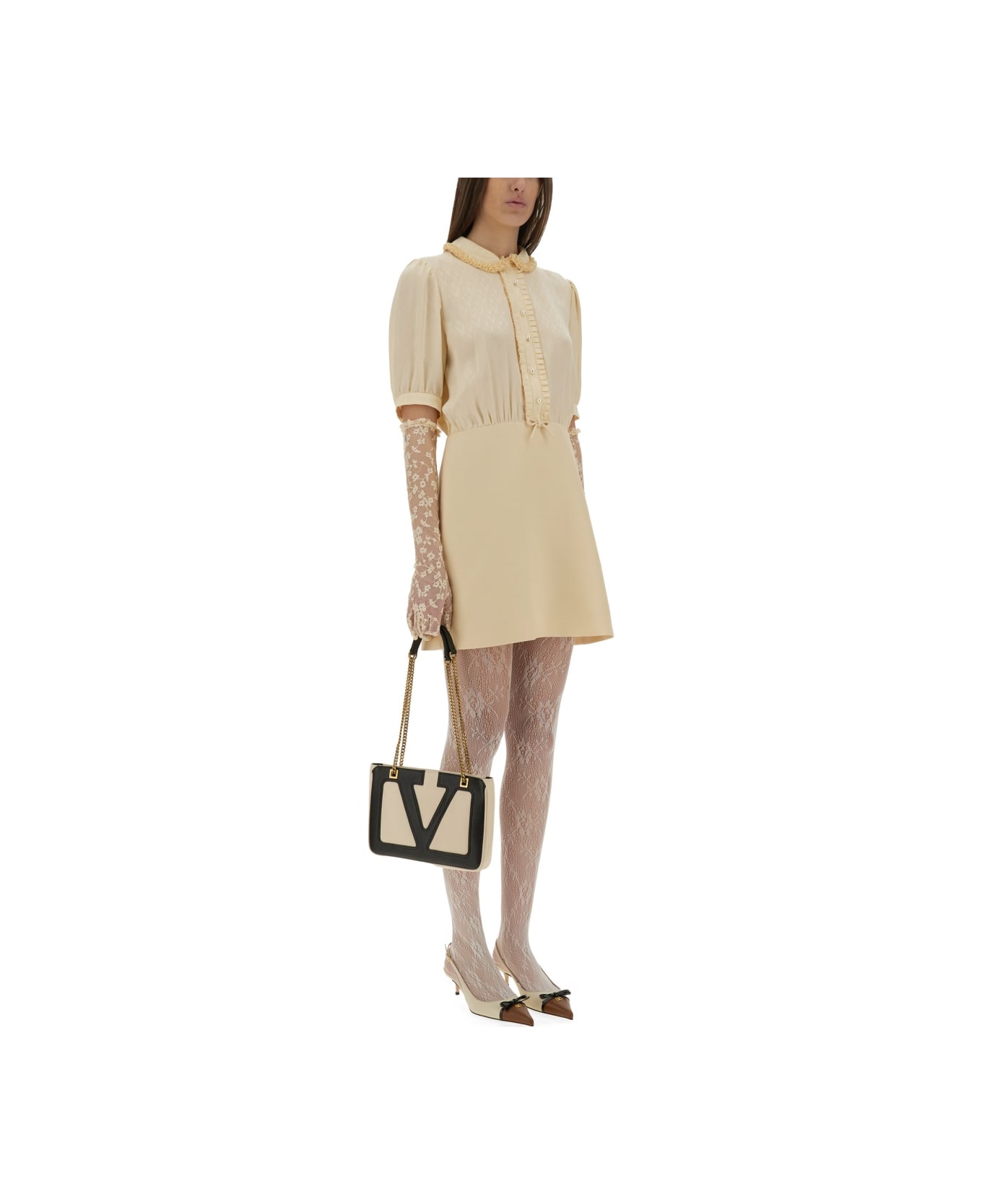 Valentino Crepe Couture Short Dress - Pink