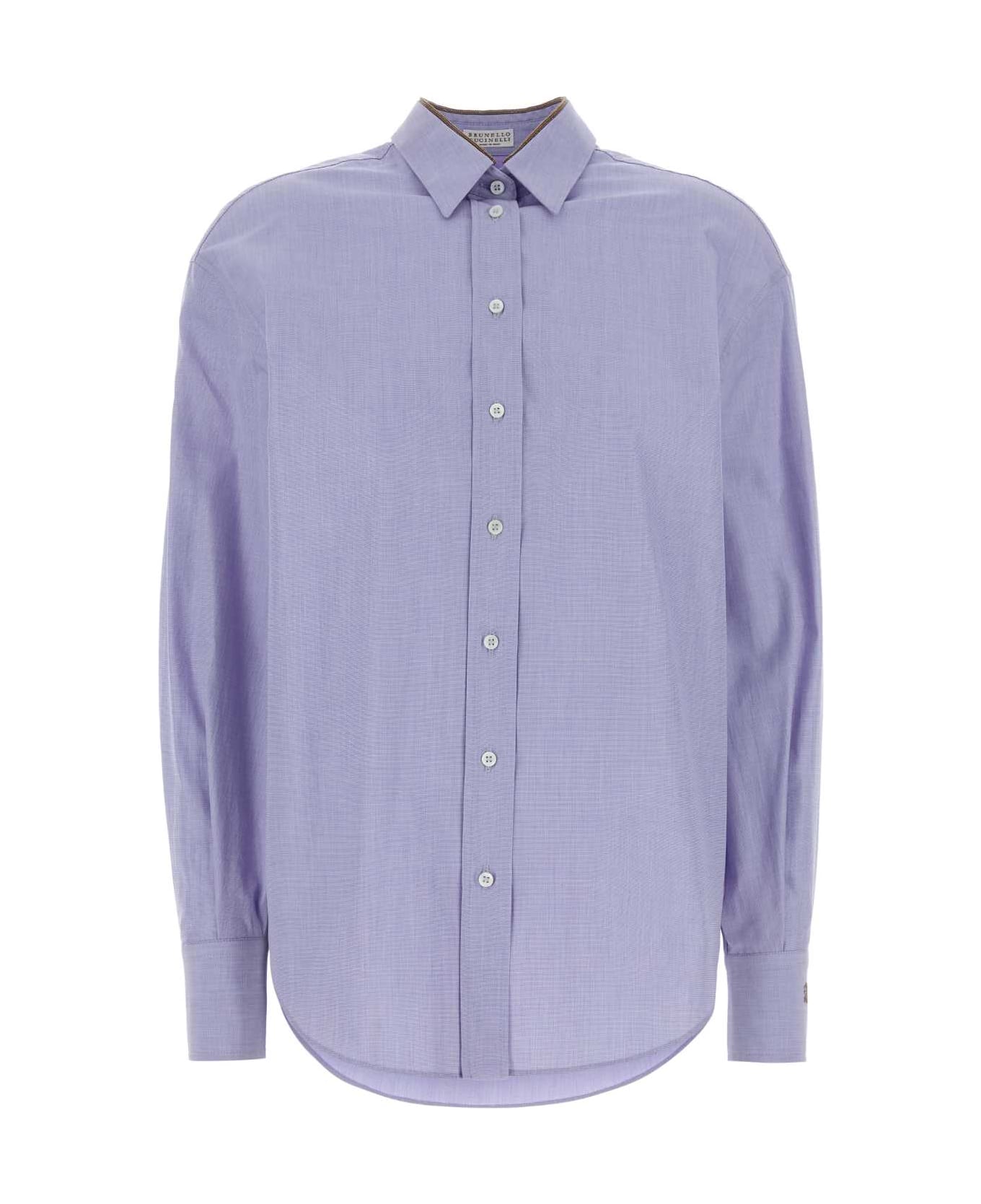 Brunello Cucinelli Powder Blue Cotton Shirt - C013