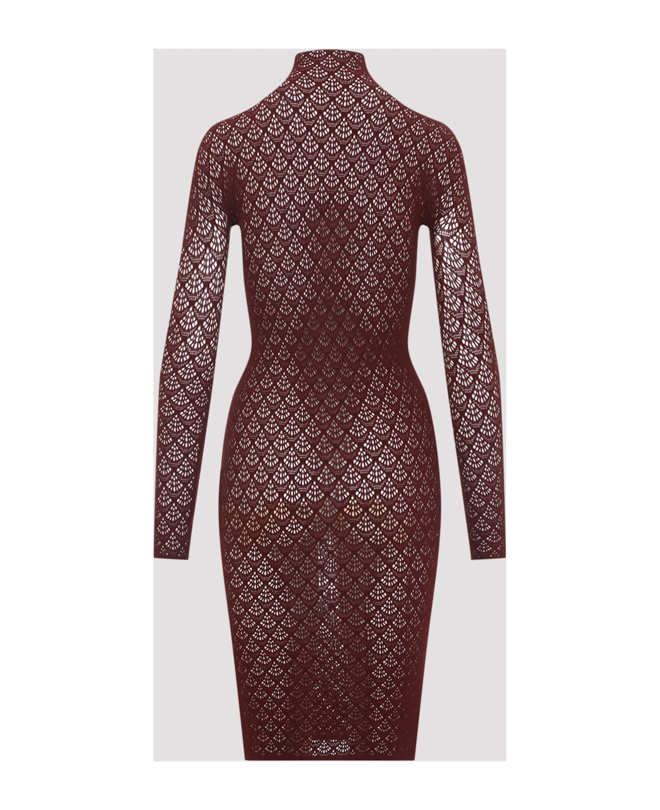 Wolford Mermaid Net Dress - Midnight Red